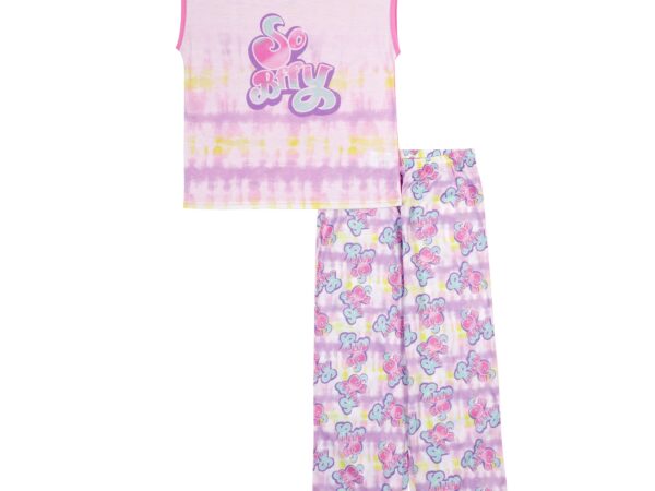 Wewearcute Girls' 2-Piece Loose-fit Pajama Set, Soft & Cute for Kids, JUST CHILL, 4