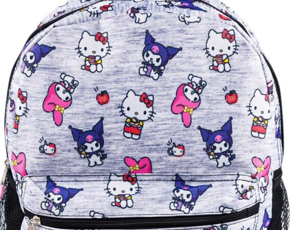 Hello Kitty My Melody, Kuromi, Allover Print Large 16 inches School Backpack